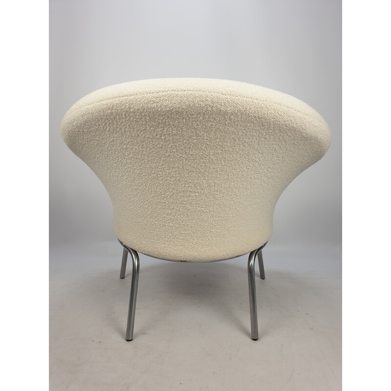 Vintage F570 Lounge Chair by Pierre Paulin for Artifort in white fabric