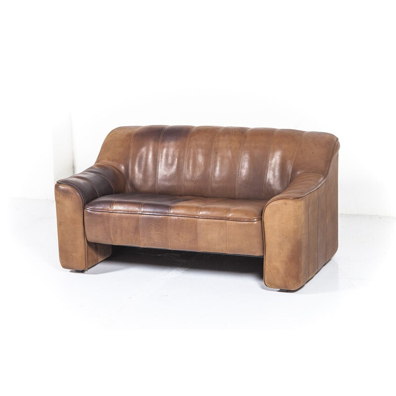 Vintage DS-44 sofa by de Sede in brown leather 1970s 