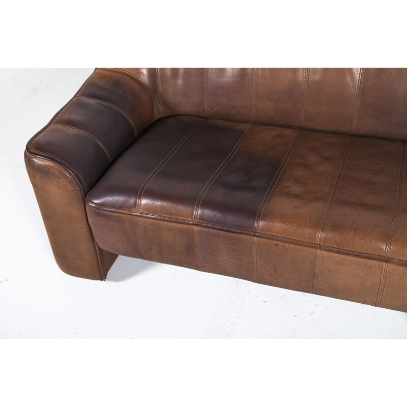 Vintage DS-44 sofa by de Sede in brown leather 1970s 