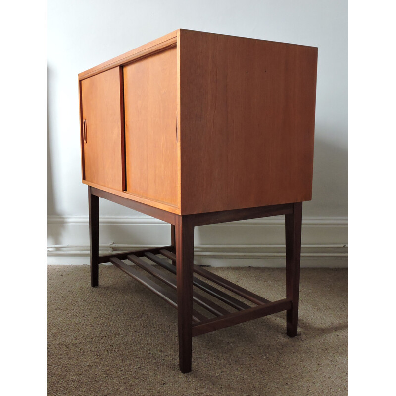 Vintage teak record cabinet 1960