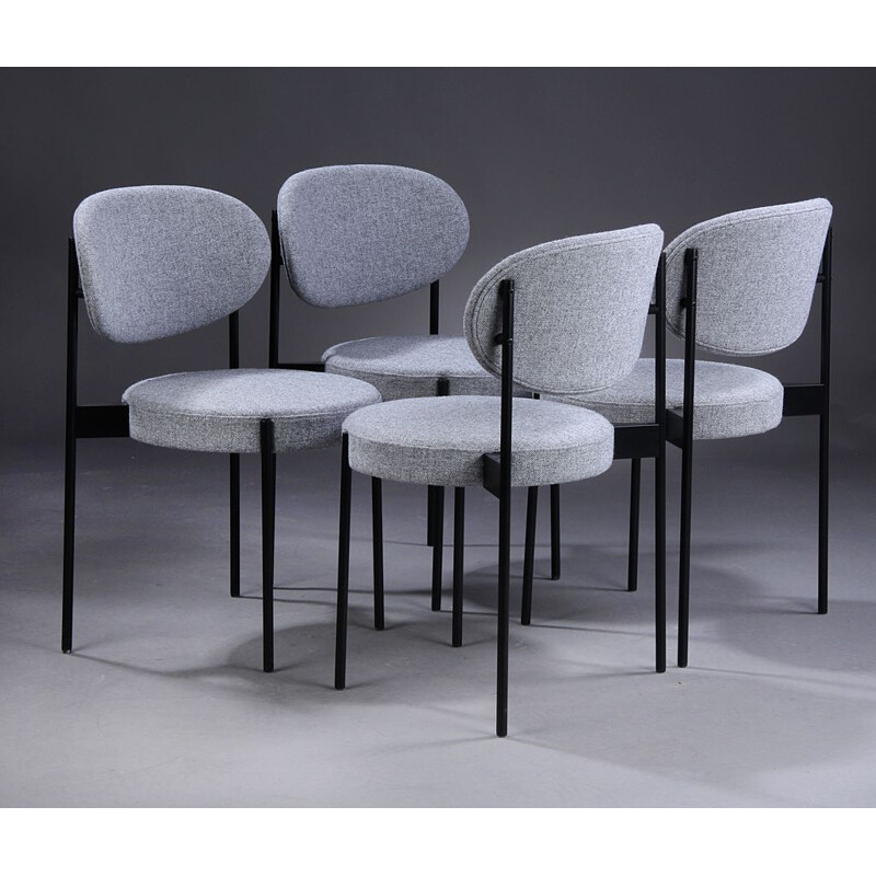 Set of 4 vintage chairs 403 by Verner Panton