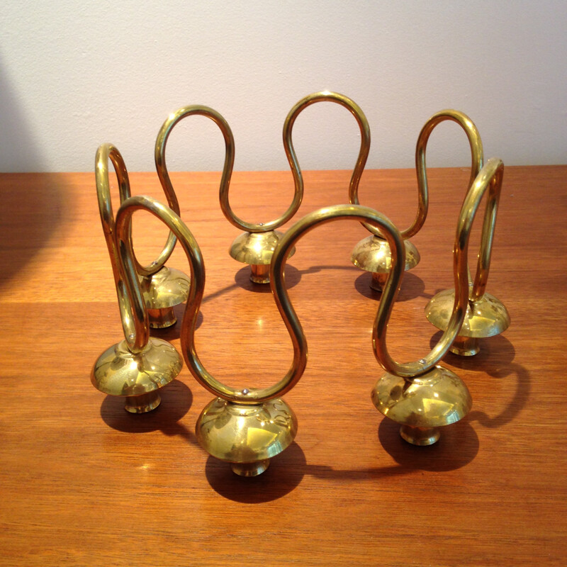 Svenskt Tenn brass candelabra, Lars HOLMSTROM - 1960s