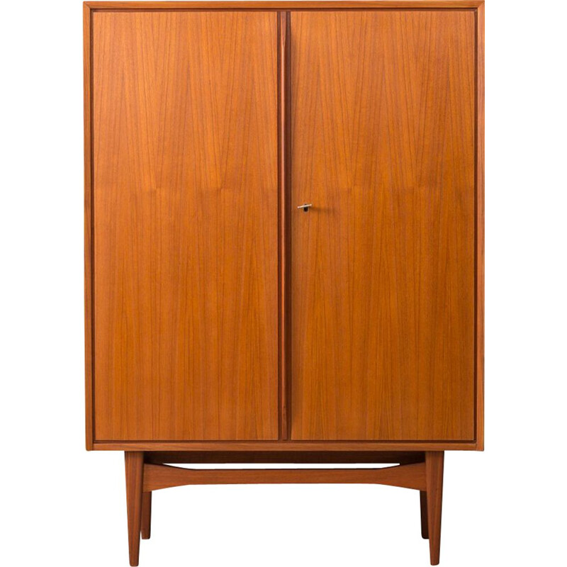 Vintage german wardrobe in teakwood 1950