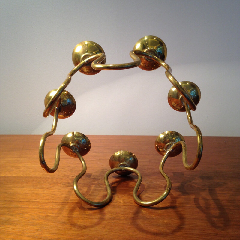 Svenskt Tenn brass candelabra, Lars HOLMSTROM - 1960s