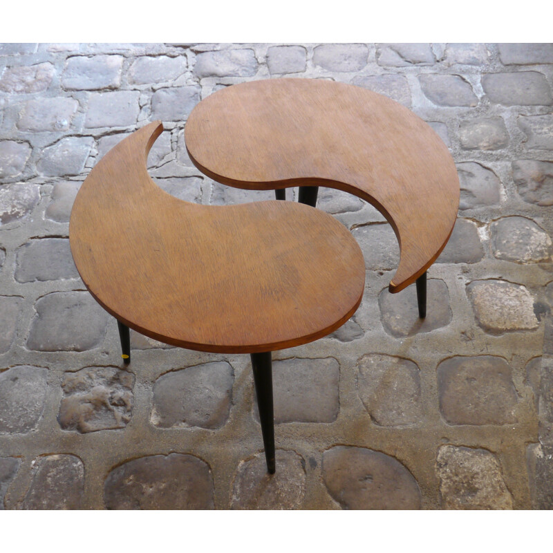 Table basse vintage "ying yang" - années 50