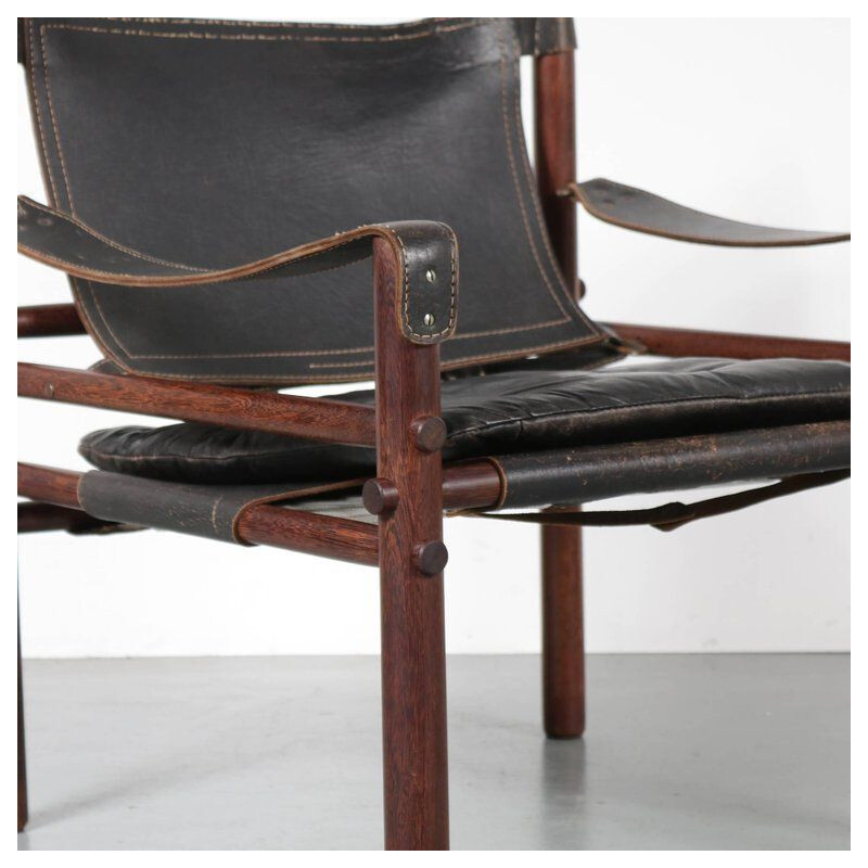 Sirocco chair in leather by Arne Norell