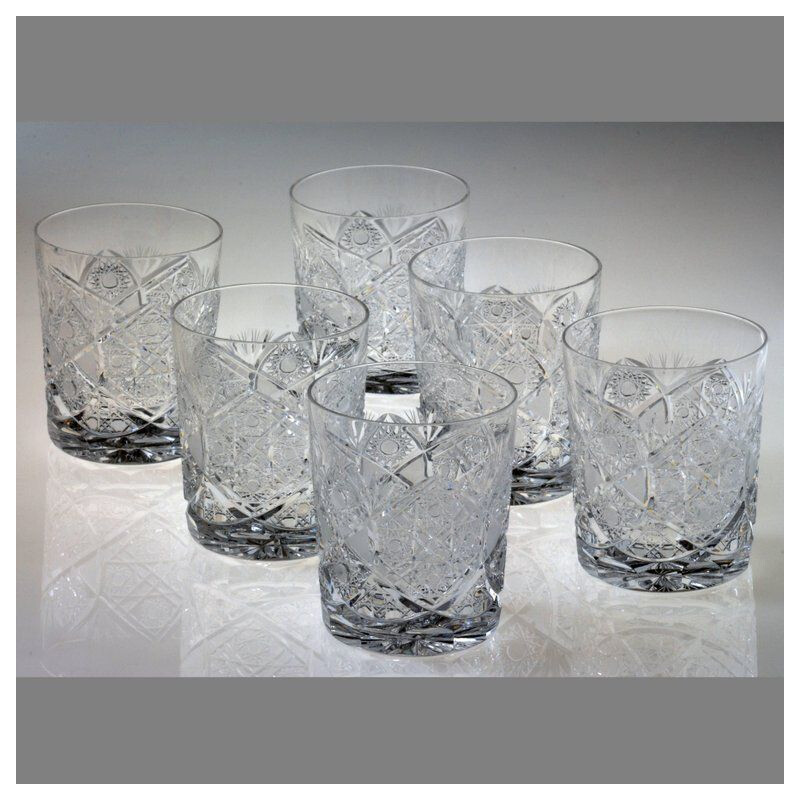 Set of 24 vintage crystal drinking pieces by Moser, Czech Republic 1960