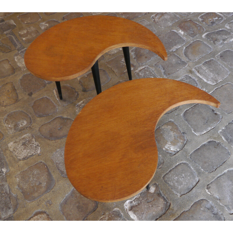 Table basse vintage "ying yang" - années 50