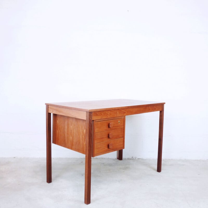 Danish teak desk by Domino Møbler