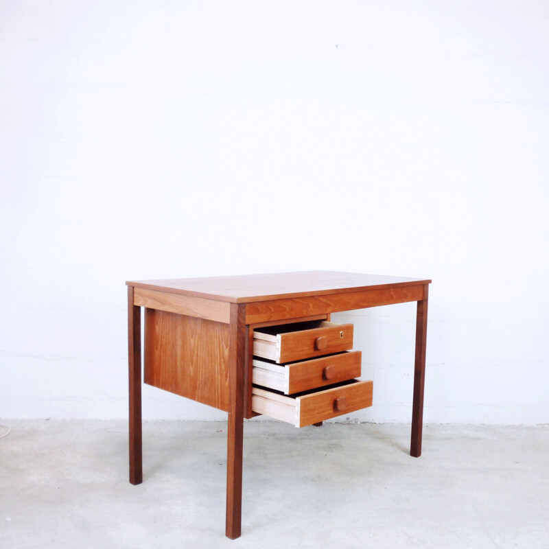 Danish teak desk by Domino Møbler