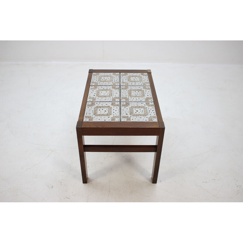Table d'appoint en palissandre avec plateau en céramique