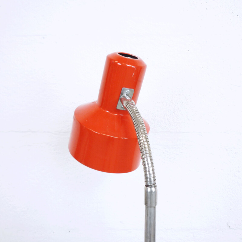 Vintage orange floor lamp in metal