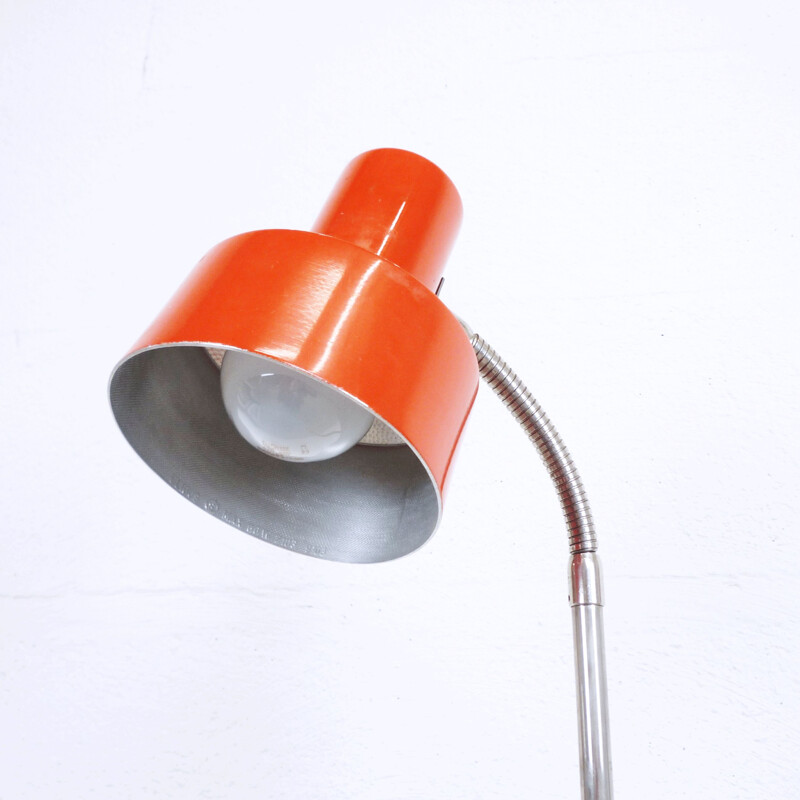 Vintage orange floor lamp in metal