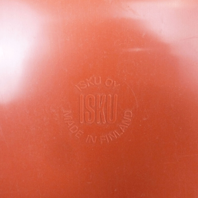 Orange school chair in plastic by ISKU OY