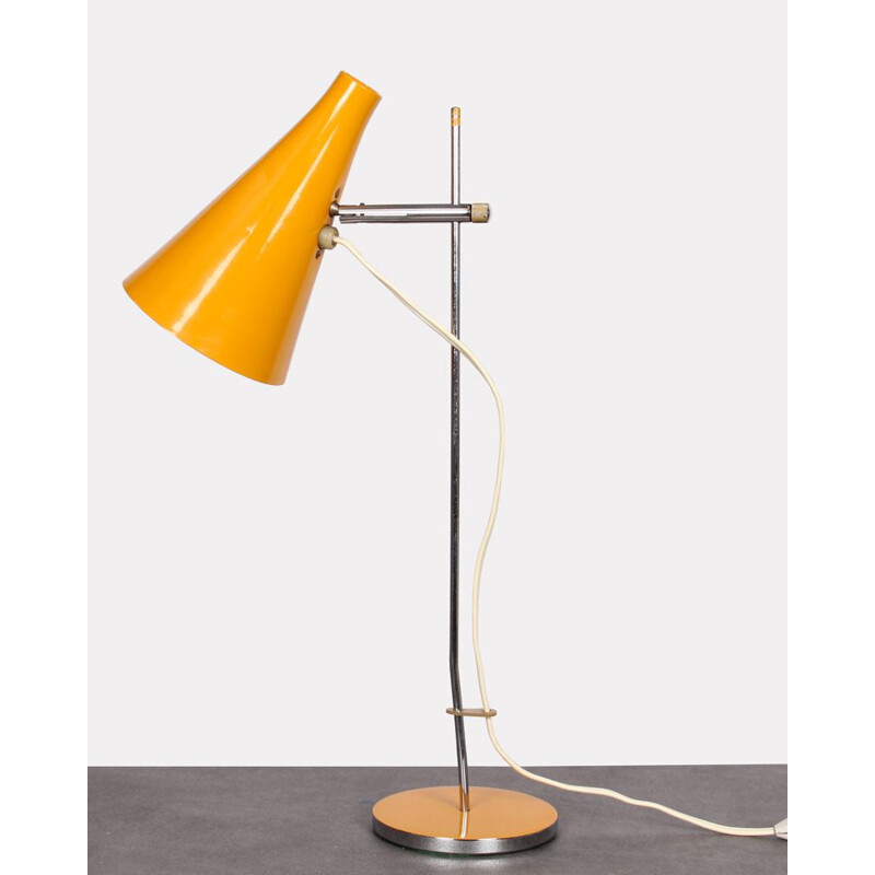 Lampe vintage jaune par Josef Hurka