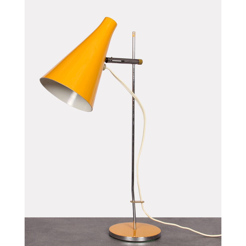 Vintage yellow lamp by Josef Hurka