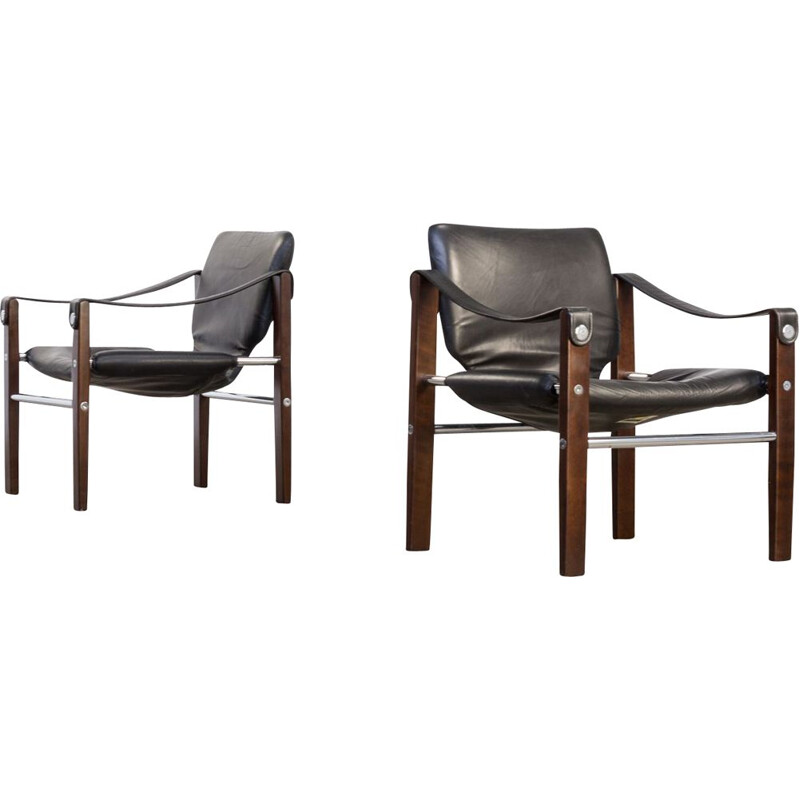 Set of 2 Chelsea armchairs by Maurice Burke for Pozza