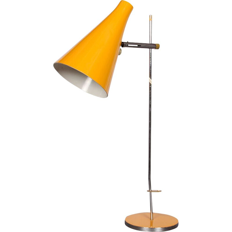 Vintage yellow lamp by Josef Hurka