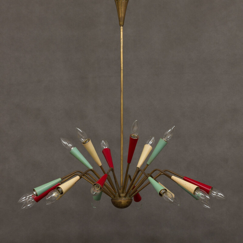 Vintage chandelier by Arredoluce ,Milano, 1950