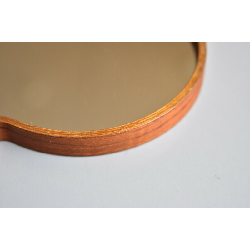 Vintage Teak hand Mirror Bech & Starup Den permanente Copenhagen 1967