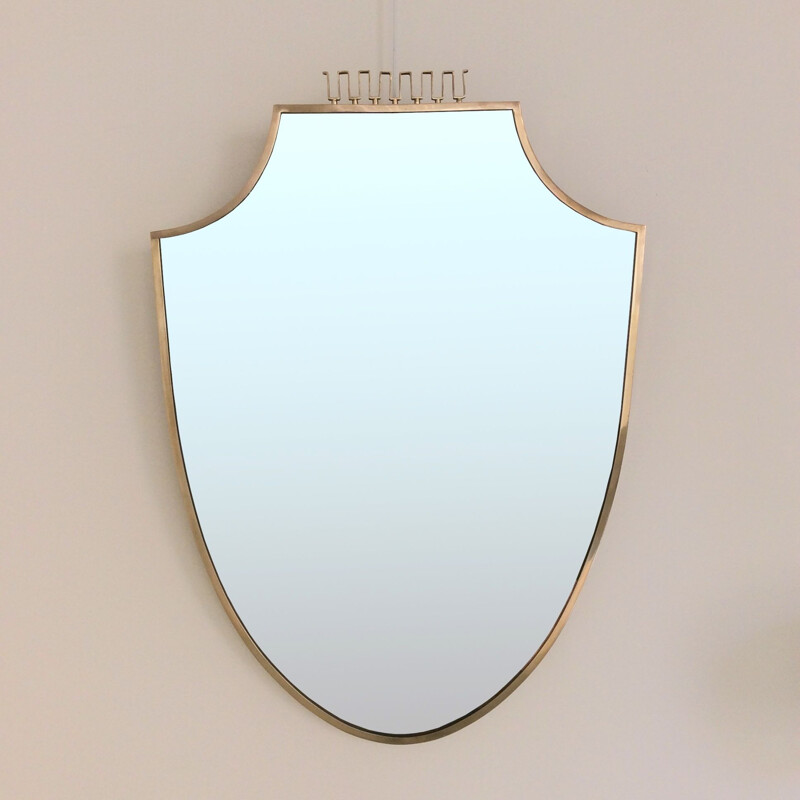 Vintage italian brass mirror 1950