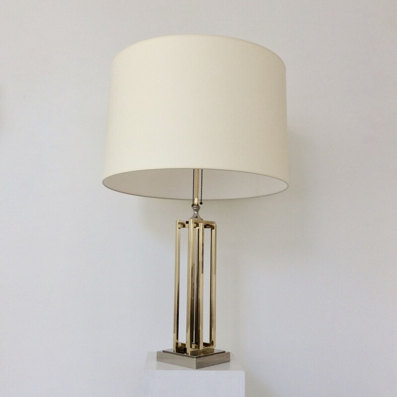 Vintage lamp for Lumica in chrome and brass 1970