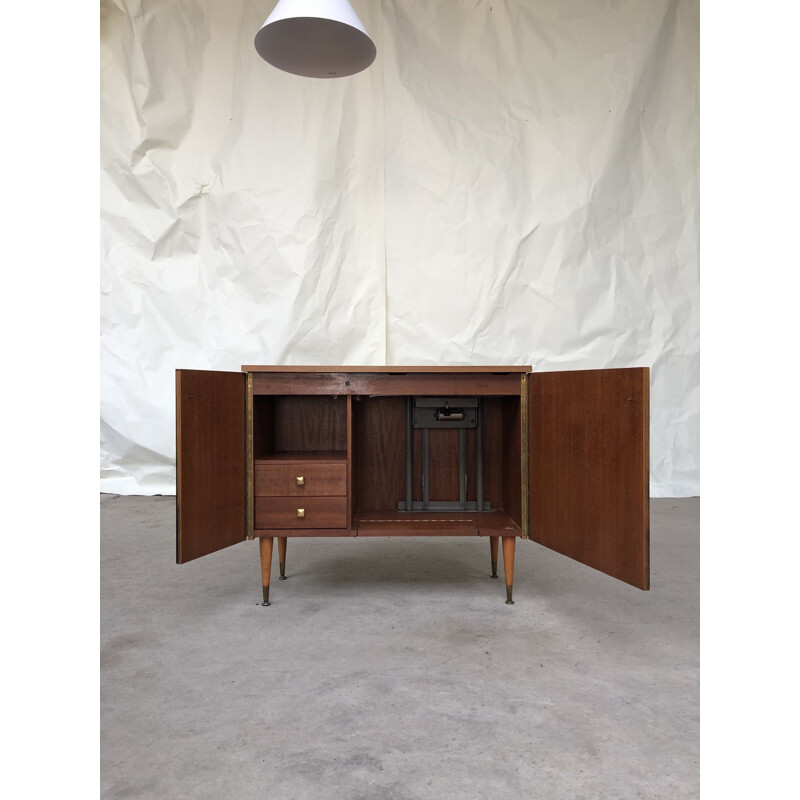 Vintage danish black sideboard in wood 1970