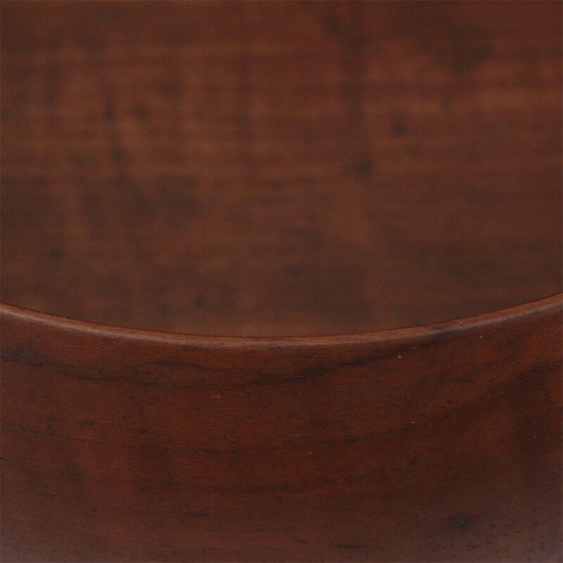 Vintage round teak bowl by S&K Holboll