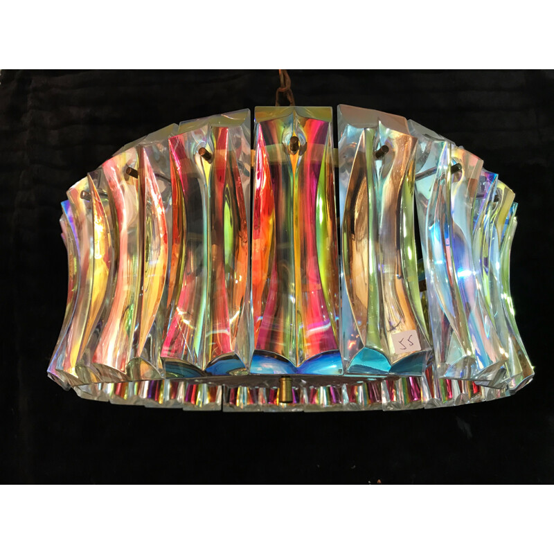 Lustre vintage pour Venini en verre de Murano 1960