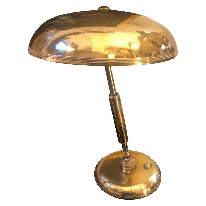 Lampe vintage italienne en laiton 1940