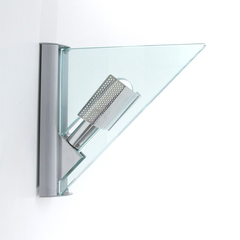 Vintage Icaro sconce for Artemide in glass and metal 1980