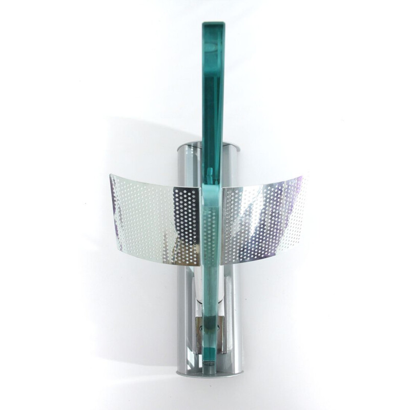 Vintage Icaro sconce for Artemide in glass and metal 1980