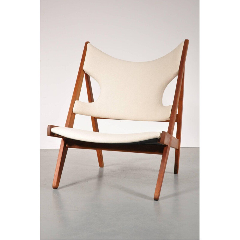 Vintage Knitting chair Ib Kofod Larsen by Christensen & Larsen