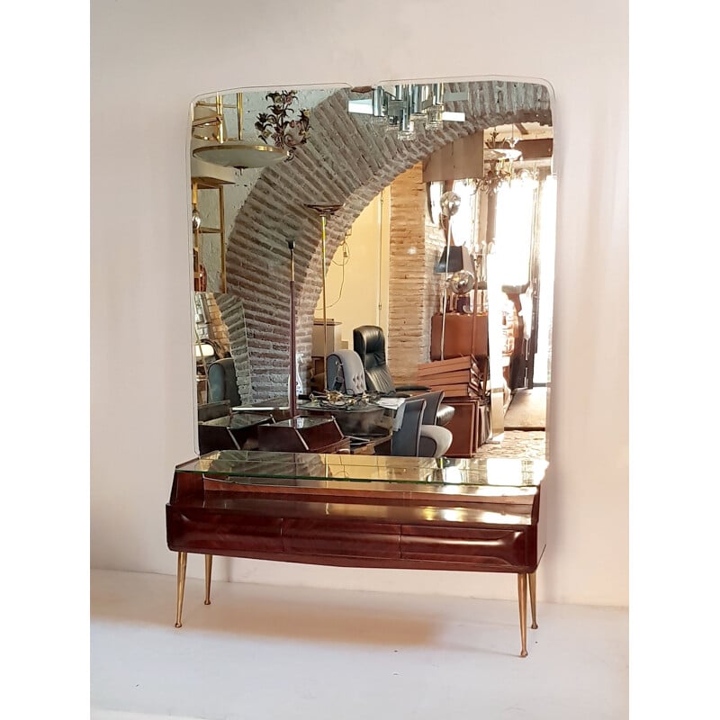 Vintage console mirror table by Vittorio Dassi