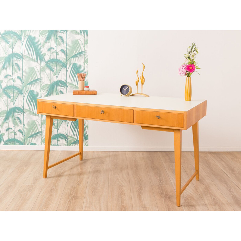 Vintage writing desk by WK Möbel in ash and formica 1950
