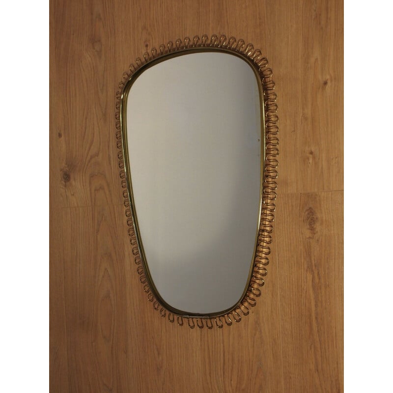 Scandinavian wooden and metal mirror, Josef FRANK - 1950s