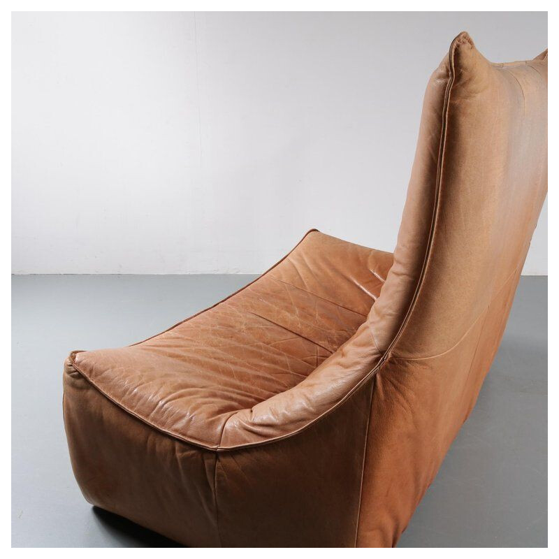 Vintage The Rock sofa for Montis in brown leather 1970