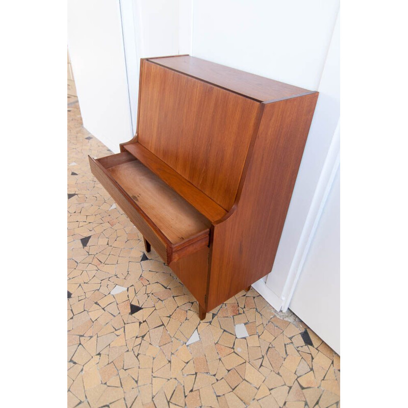 Vintage scandinavian writing desk in teak 1960