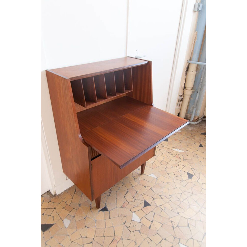 Vintage scandinavian writing desk in teak 1960