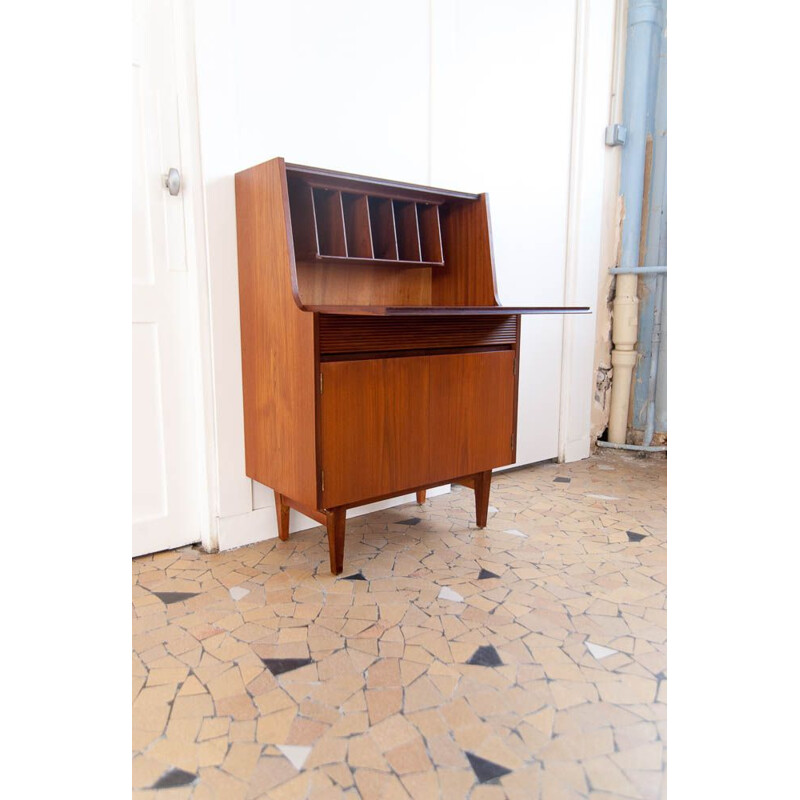 Vintage scandinavian writing desk in teak 1960