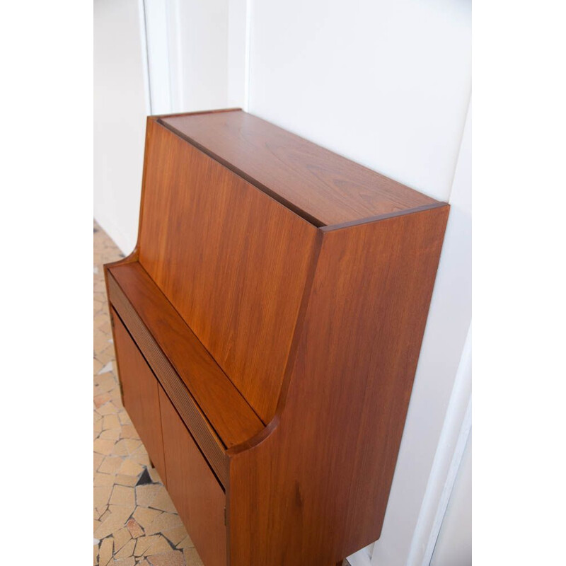 Vintage scandinavian writing desk in teak 1960