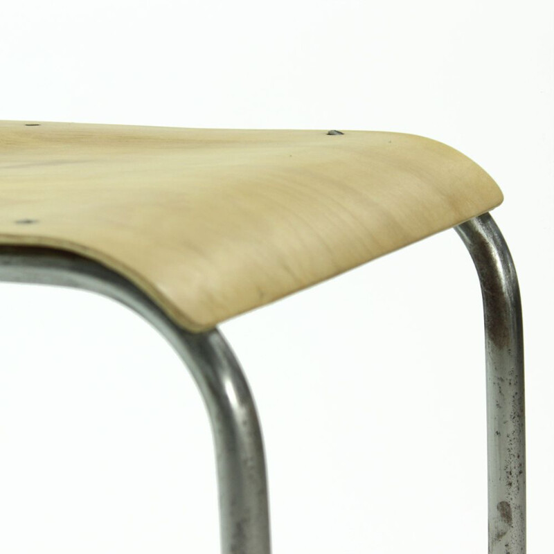 Vintage-Stuhl aus verchromten, gebogenen Rohren von Mart Stam by Kovona company, Tschechoslowakei 1950