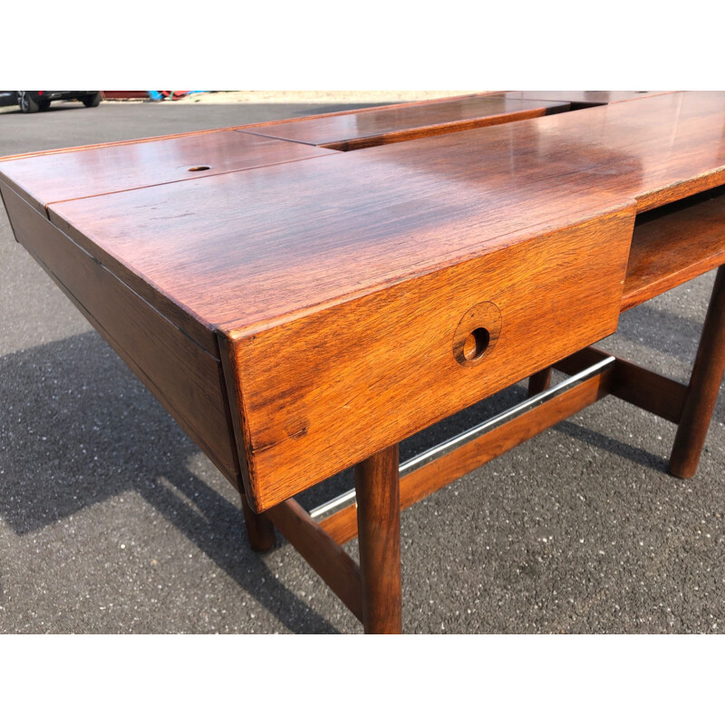 Vintage desk in rosewood Saporiti Italy 1970s