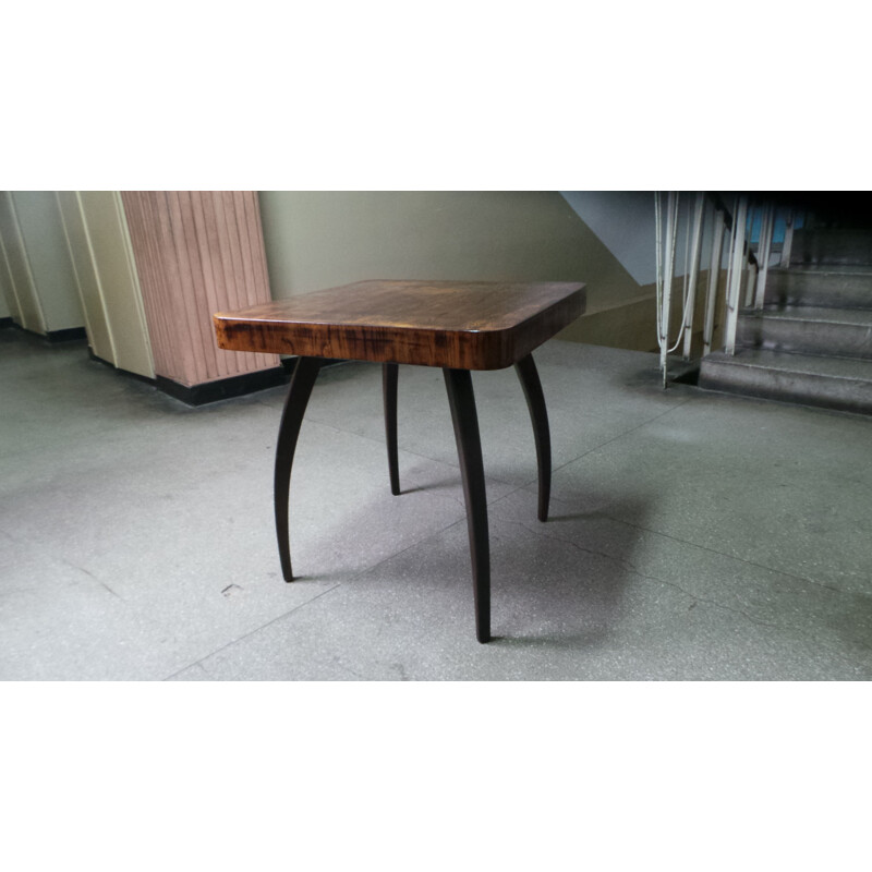 Vintage model H259 side table in beechwood by Jindrih Halabala 1959s