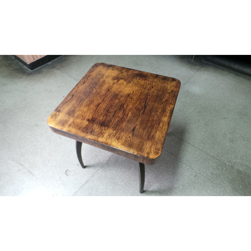 Vintage model H259 side table in beechwood by Jindrih Halabala 1959s