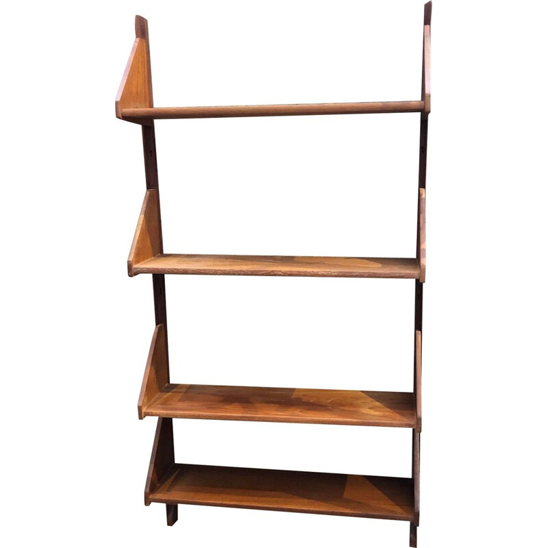 Vintage wall shelf modulable in teak 1960s