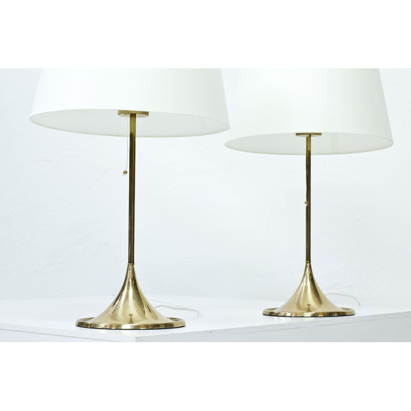 Set of 2 swedish vintage table lamps  by Alf Svensson & Yngvar Sandström for Bergboms,1960