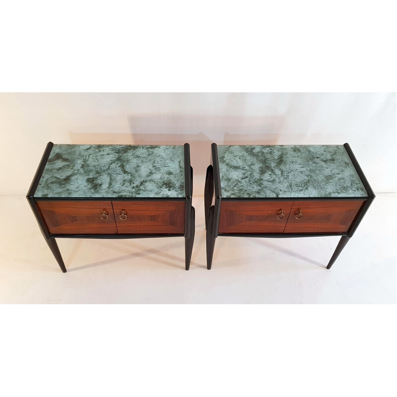 Vintage modern set of 2 nightstands Italy