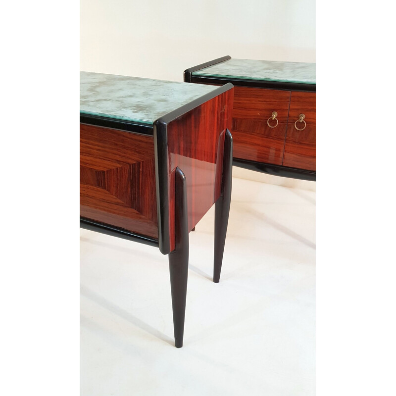 Vintage modern set of 2 nightstands Italy