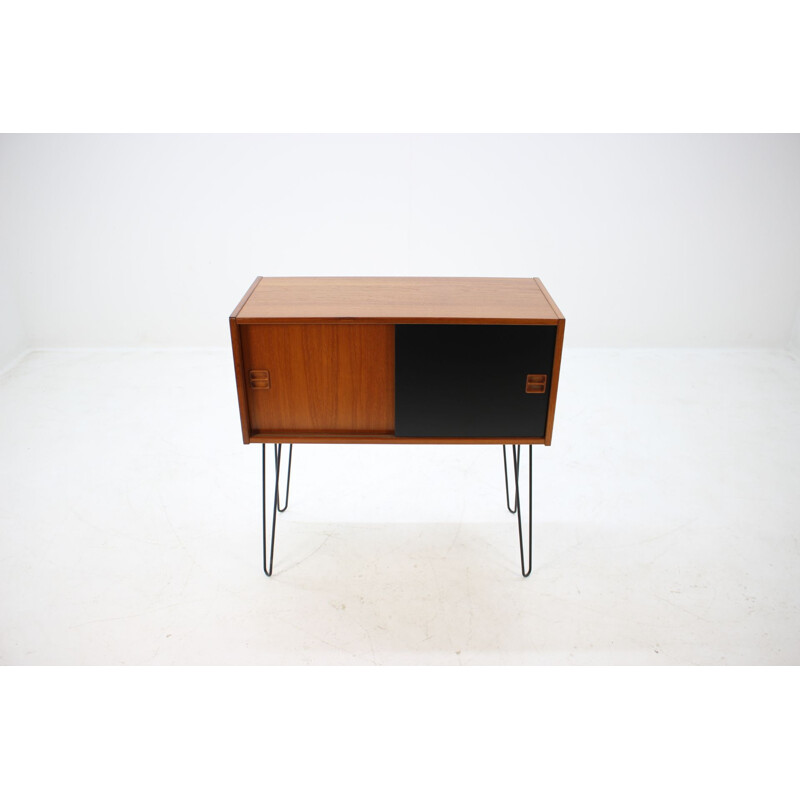 Danish teak cabinet with iron legs